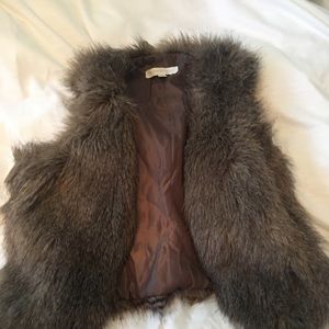Faux fur vest